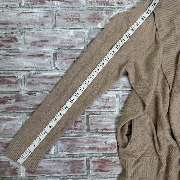 Barefoot Dreams Cozychic Lite Circle Cardigan Sweater Stone Neutral Large - Picture 7 of 8